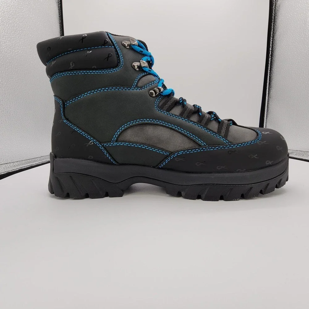 Lugz x Psychworld Ridgeline Chukka Boots Mens 10 Black & Blue Lace Up NEW in Box